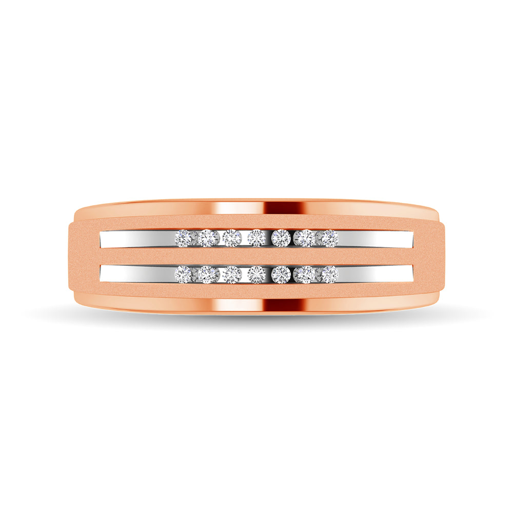 10K Rose Gold Diamond 1/10 Ct.tw Men�s Ring