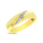 Men's 1/20 Ct.tw. Diamond Slant Ring in 10K Yellow Gold