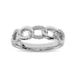 14K White Gold 1/6 Ct.Tw. Diamond Interlinked Anniversary Band
