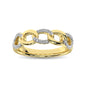 14K Yellow Gold 1/6 Ct.Tw. Diamond Interlinked Anniversary Band