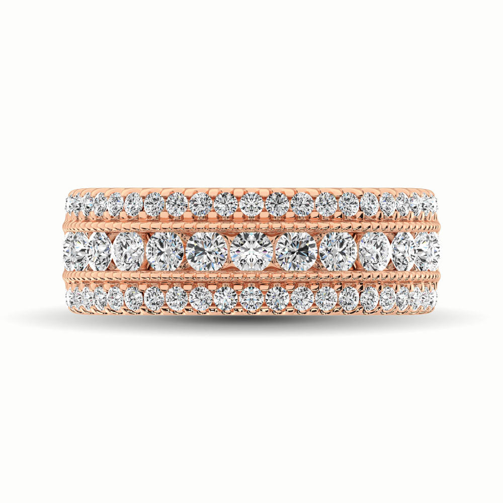 14K Rose Gold 1 1/3 Ct.Tw. Diamond Anniversary Ring