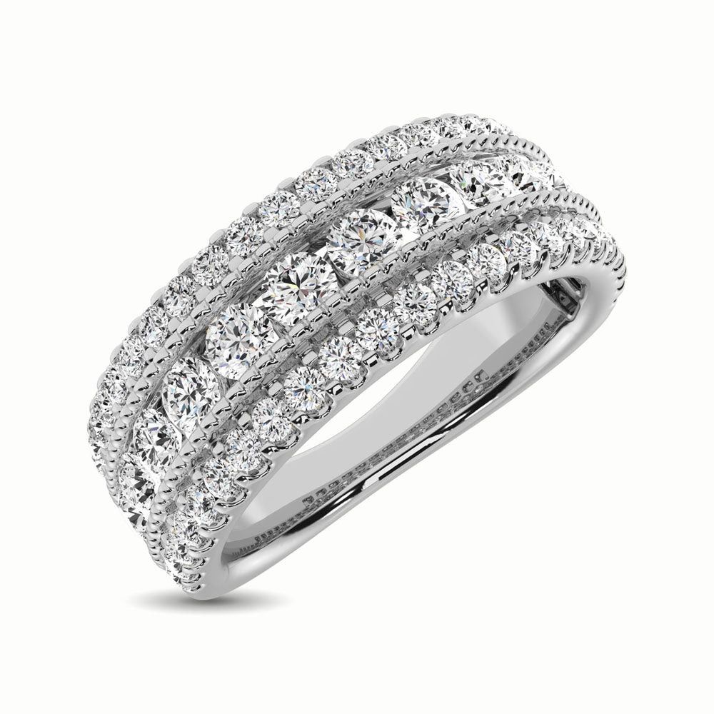 14K White Gold 1 1/3 Ct.Tw. Diamond Anniversary Ring