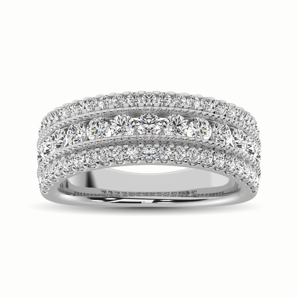 14K White Gold 1 1/3 Ct.Tw. Diamond Anniversary Ring