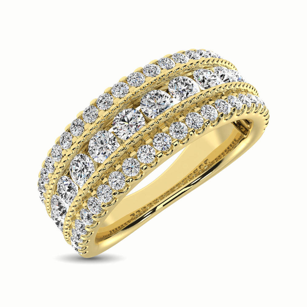 14K Yellow Gold 1 1/3 Ct.Tw. Diamond Anniversary Ring