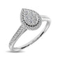10K White Gold 1/4 Ct.Tw. Diamond Heart Ring