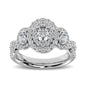 14K White Gold 1 3/4 Ct.tw Oval Cut Diamond Engagement Ring