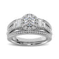 14K White Gold 1 1/2 Ct.tw Round Cut Diamond Engagement Ring