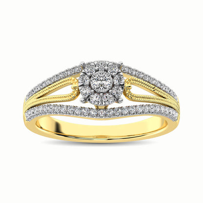 10K Yellow Gold 1/3 Ct.Tw. Diamond Engagement Ring