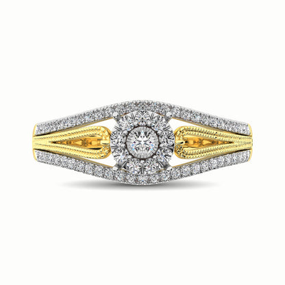 10K Yellow Gold 1/3 Ct.Tw. Diamond Engagement Ring