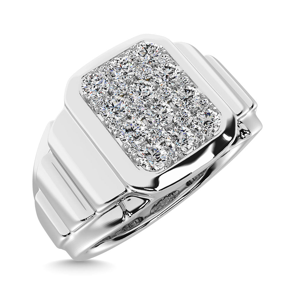 Diamond 1 Ct.Tw. Men�s Fashion Ring Ring in 14K White Gold