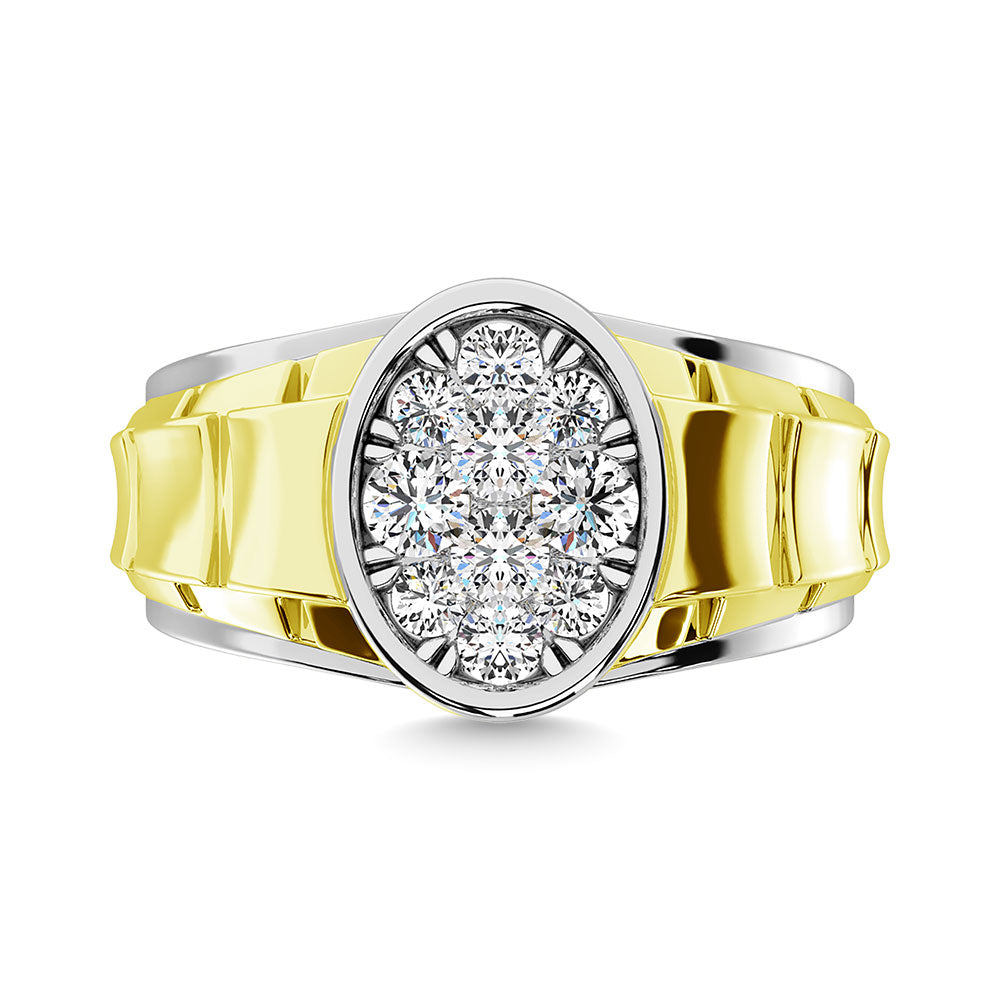 Diamond 1 Ct.Tw. Men�s Fashion Ring Ring in 14K Two Tone Gold