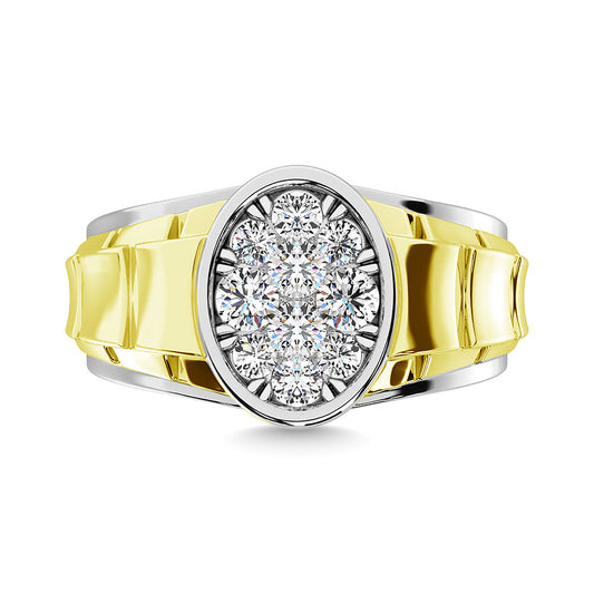 Diamond 1 Ct.Tw. Men�s Fashion Ring Ring in 14K Two Tone Gold