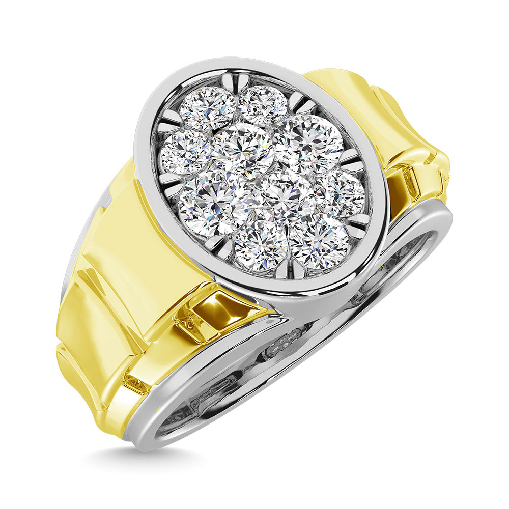 Diamond 1 Ct.Tw. Men�s Fashion Ring Ring in 14K Two Tone Gold