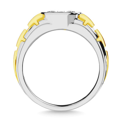 Diamond 1 Ct.Tw. Men�s Fashion Ring Ring in 14K Two Tone Gold