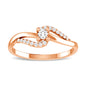 10K Rose Gold 1/6 Ct.Tw. Diamond Fashion Ring