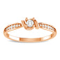 10K Rose Gold 1/6 Ct.Tw. Diamond Fashion Ring