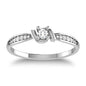 10K White Gold 1/6 Ct.Tw. Diamond Fashion Ring