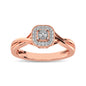 10K Rose Gold Diamond 1/6 Ct.Tw. Promise Ring