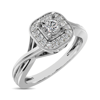 10K White Gold Diamond 1/6 Ct.Tw. Promise Ring