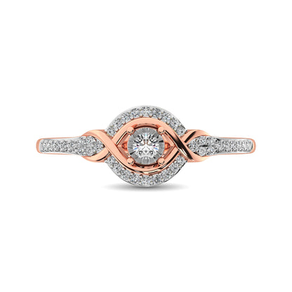 10K Rose Gold Diamond 1/6 Ct.Tw. Promise Ring
