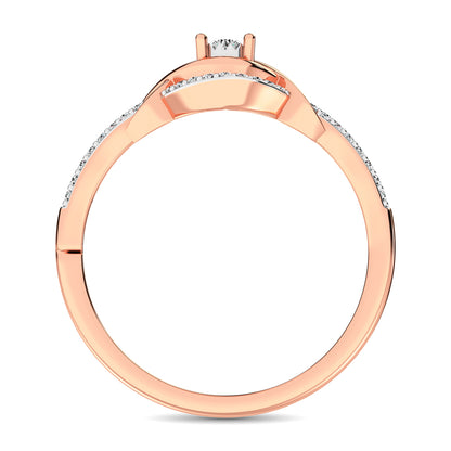 10K Rose Gold Diamond 1/6 Ct.Tw. Promise Ring