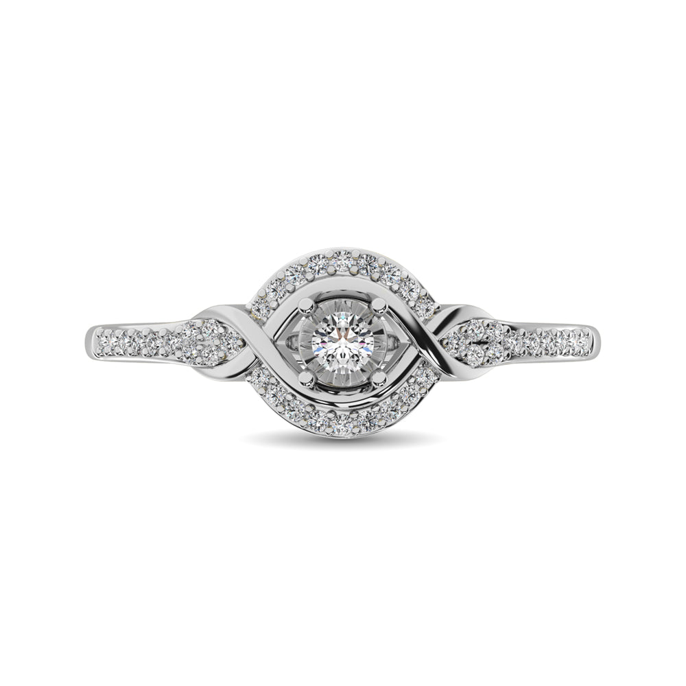 10K White Gold Diamond 1/6 Ct.Tw. Promise Ring