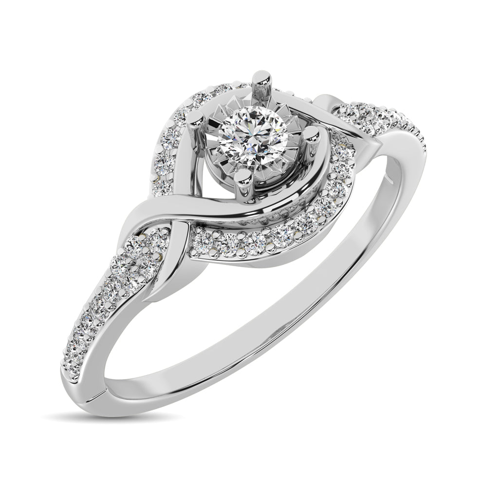 10K White Gold Diamond 1/6 Ct.Tw. Promise Ring