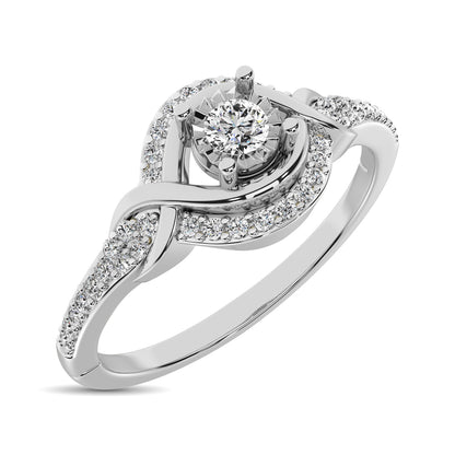 10K White Gold Diamond 1/6 Ct.Tw. Promise Ring