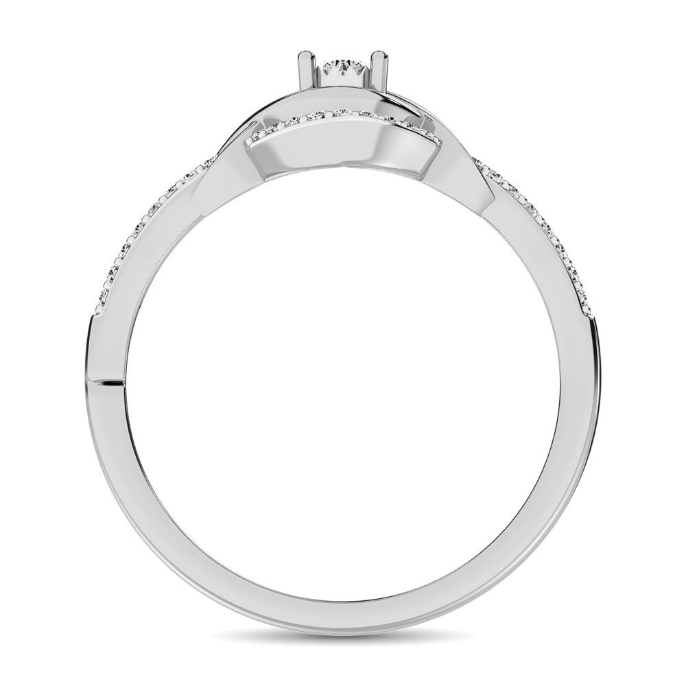 10K White Gold Diamond 1/6 Ct.Tw. Promise Ring