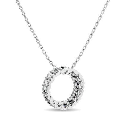 Diamond 1/4 Ct.Tw. Circle Pendant in 14K White Gold
