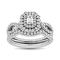 14K White Gold 1 Ct.Tw. Diamond Bridal Rings