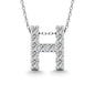 Diamond 1/8 Ct.Tw. Letter H Pendant in 14K White Gold
