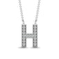 Diamond 1/20 Ct.Tw. Letter H Pendant in 10K White Gold