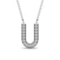 Diamond 1/20 Ct.Tw. Letter U Pendant in 10K White Gold