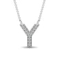 Diamond 1/20 Ct.Tw. Letter Y Pendant in 10K White Gold