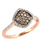 14KR 0.50CTW CHAMPAGNE DIAMOND ROSE GOLD RING