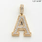 10KY+W 0.60CTW ROUND DIAMOND INITIAL PENDANT -