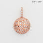 14KR 0.60CTW DIAMOND HALF BASKETBALL PENDANT