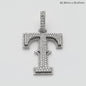 14KW 1.85CTW DIAMOND SPORTS FONT INITIAL PENDANT