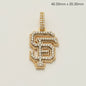 14KY+W 1.75CTW DIAMOND 3D SPORTS LOGO "SF" PENDANT