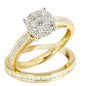 14KY 0.75CTW DIAMOND CLUSTER BRIDAL SET [CHANNEL S