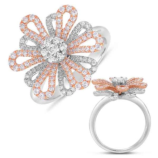 Rose & White Gold Fashion Diamond Ring