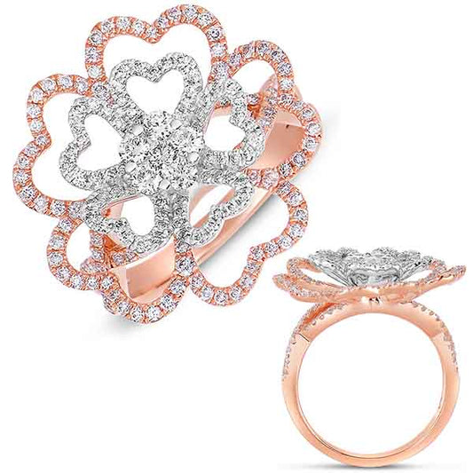 Rose & White Gold Fashion Diamond Ring