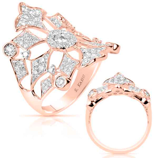 Rose Gold Diamond Fashion Ring