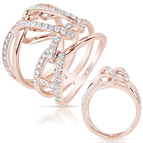 Rose Gold Diamond Fashion Ring