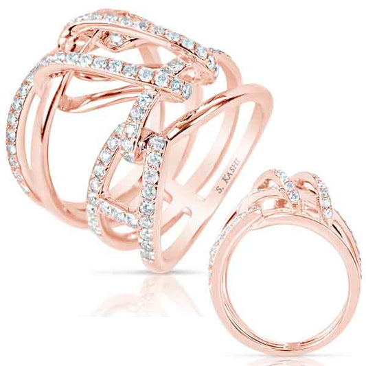 Rose Gold Diamond Fashion Ring