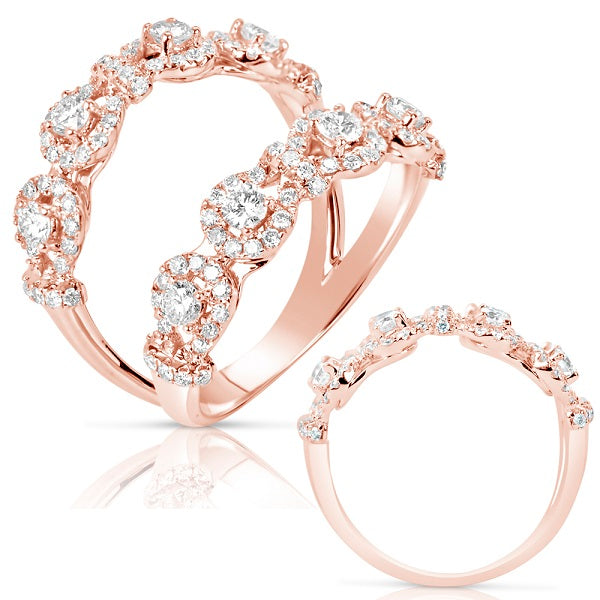Rose Gold Diamond Fashion Ring