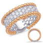 Rose & White Gold Diamond Fashion Ring