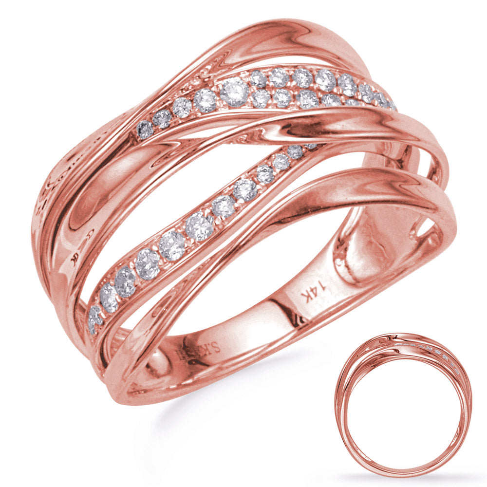 Rose Gold Diamond Fashion Ring