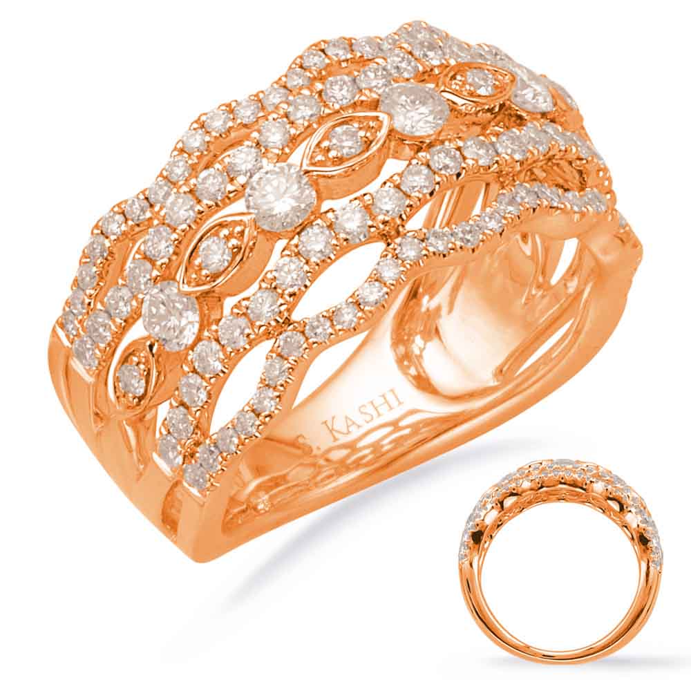Rose Gold Diamond Fashion Ring